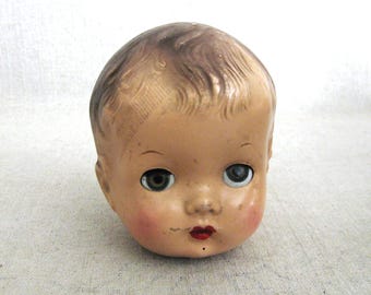 Vintage Doll Head, Tiny Tears American Character w/ Sleepy Eyes