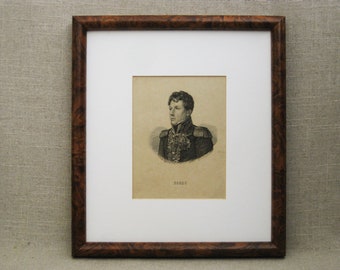 Vintage Male Portrait Antique Fine Art Print by Duroc Framed European Portraits of Men