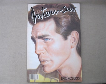 Vintage Interview Magazine, October 1986 Eric Roberts, Arts Entertainment, Andy Warhol, Back Issues