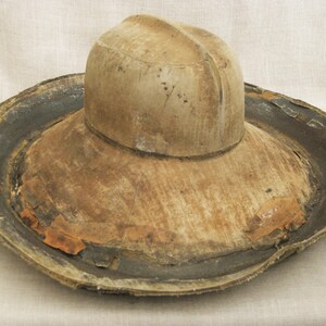 Vintage Millinery Hat Mold, Vulcanized Rubber Block Form, Antique Industrial Rustic Décor image 3