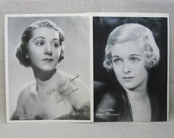 Vintage Female Movie Star Publicity Portrait Photos, 1930s