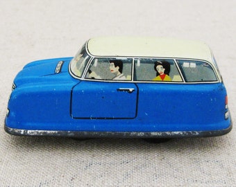 Vintage Litho Tin Toy Car Wind Up West Germany Antique Toys Vehicles and Transportation