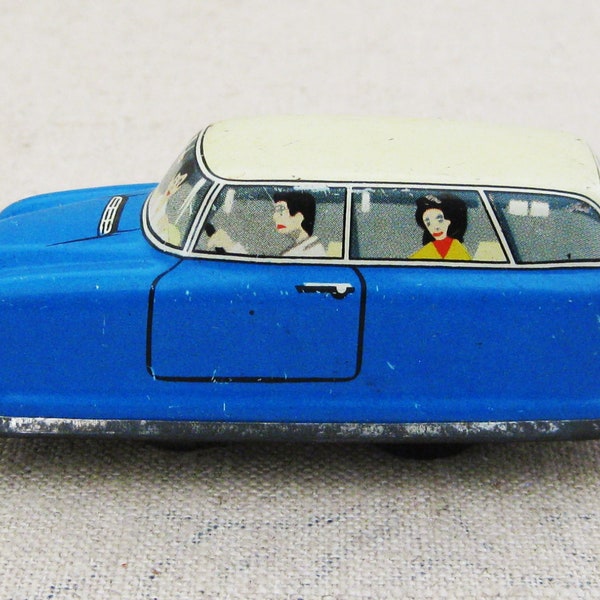 Vintage Litho Tin Toy Car Wind Up West Germany Antique Toys Vehicles and Transportation