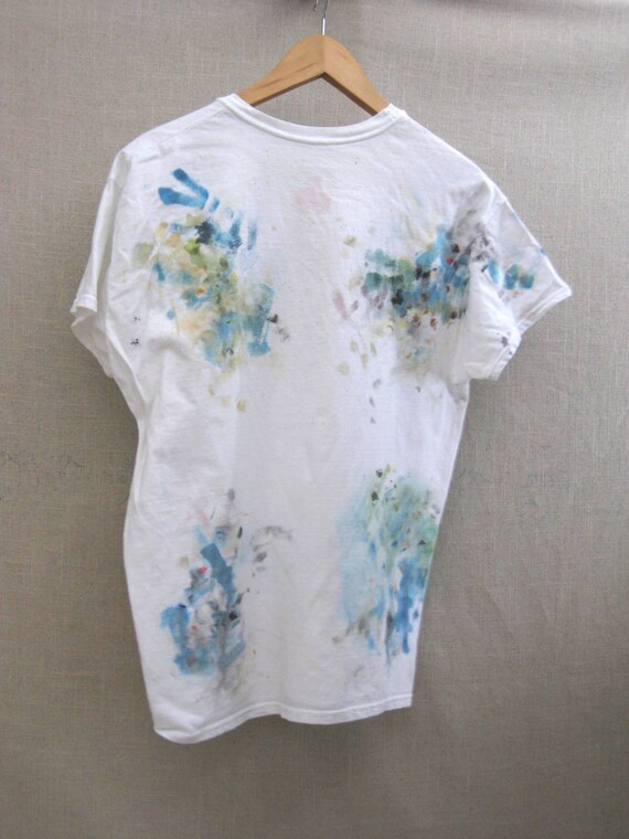 Vintage Paint Splattered Artist T-Shirt Authentic… - image 3