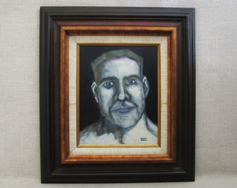 Original Male Portrait Painting, Framed Original Fine Art, Paintings of Men