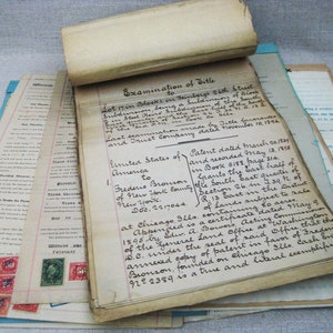 Vintage Property Deeds, Antique Documents Late 1800 Collection