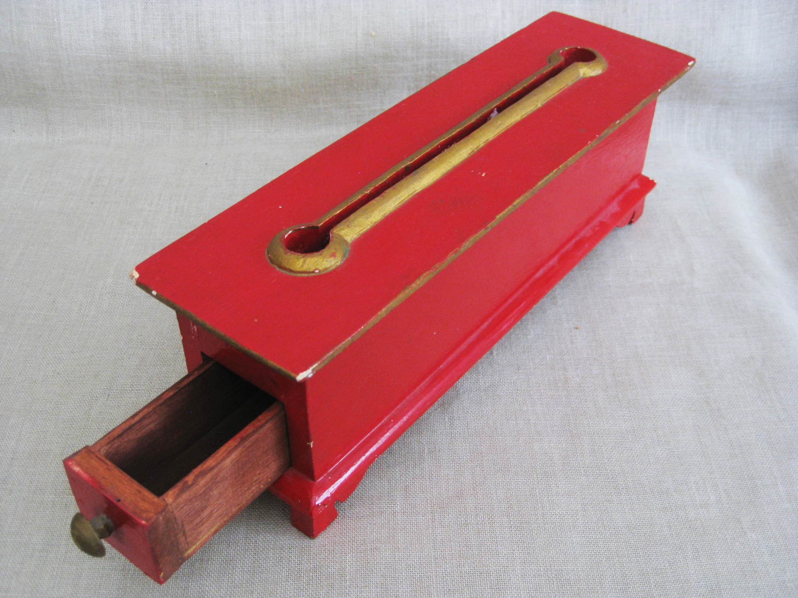 Vintage Incense Holder, Hand Carved Asian Box, Storage and Organization