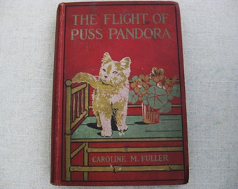 Vintage Childrens Book 1906 The Flight of Puss Pandora