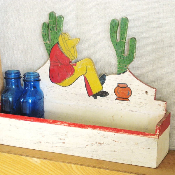 Vintage Mexican Themed Wall Box- Ranch Cabin