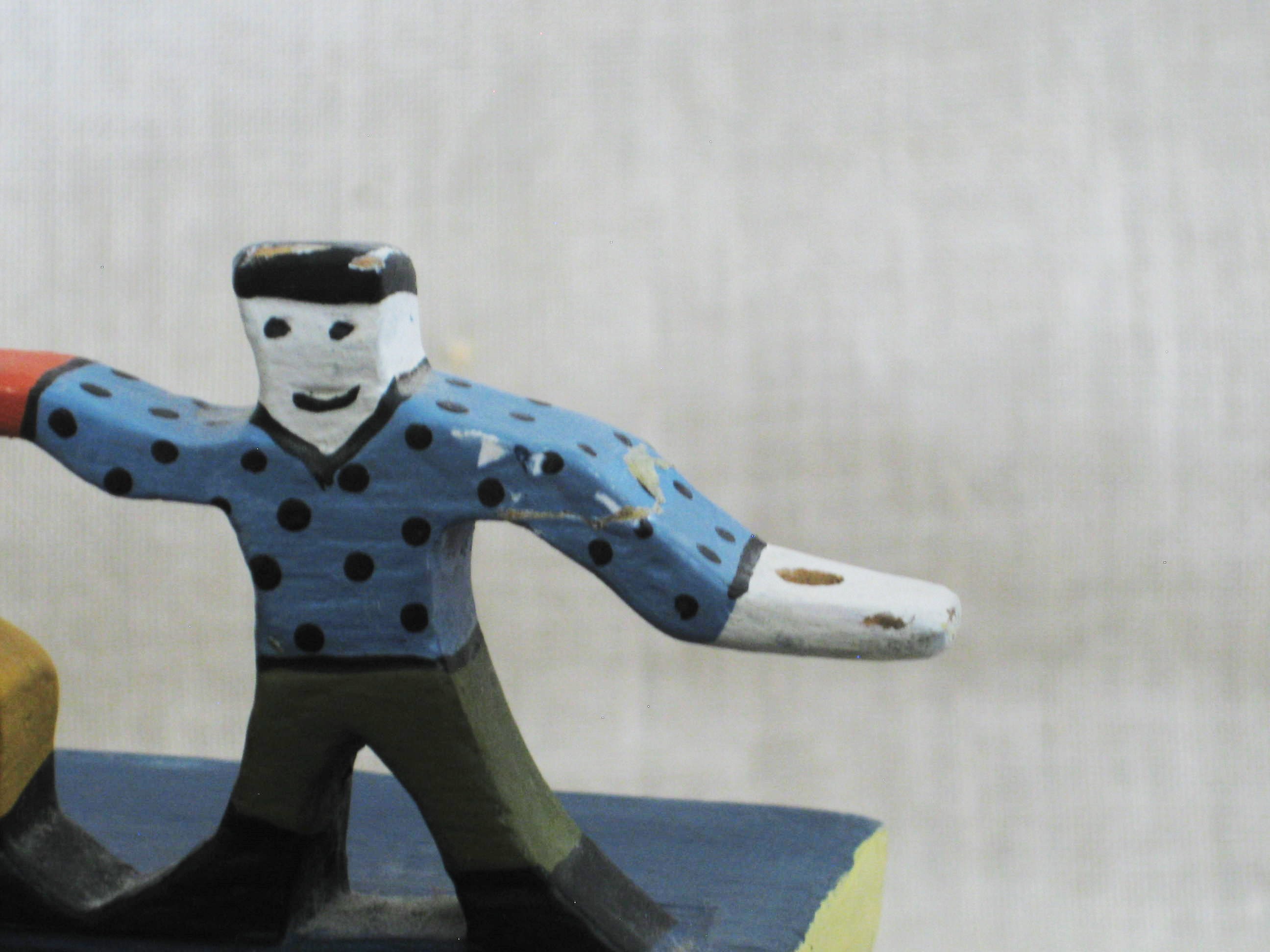 Handmade Boxman Vintage Folk Art Box, Male Figure Hand Carved Handle, Storage and ...