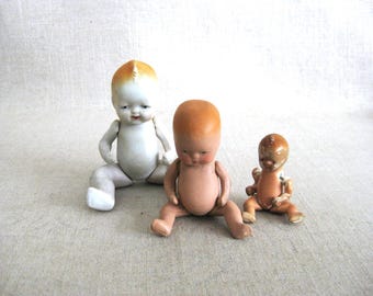 Vintage Sitting Bisque Baby Doll Collection, Antique Nursery Décor