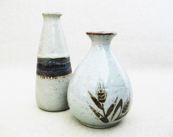 Ceramic Bud Vases Japan, Otagiri Vessels, Mid-Century Vintage Flower Wedding Gift