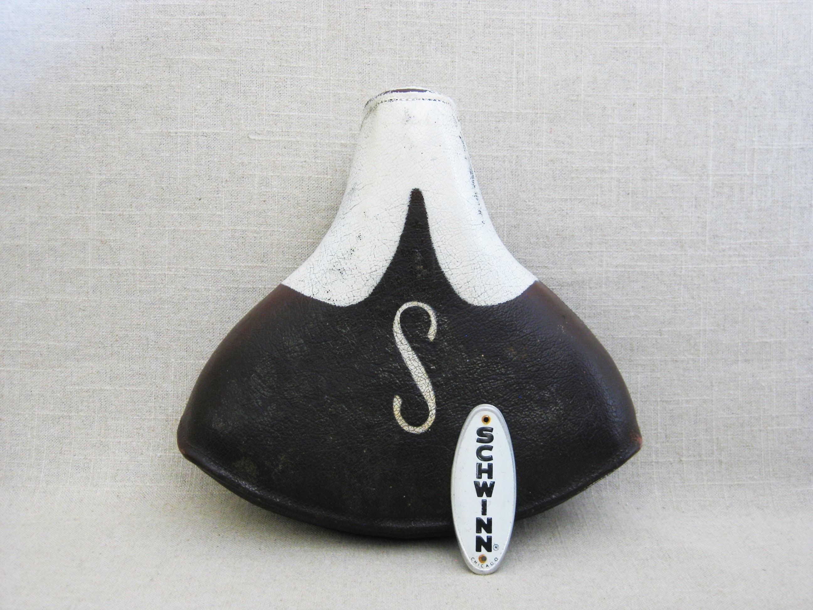 Vintage Schwinn Bike Seat and Name Plate Mid century Etsy India