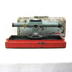 Vintage Craftsman Site Scope, Field Tools, Telescope in Metal Carry Case