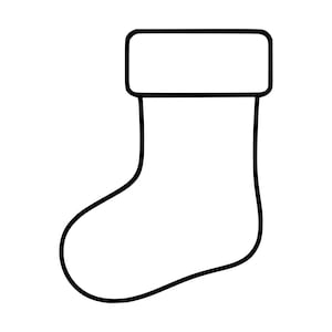 Stocking SVG PNG, Holiday Clipart, Cricut Cut-fil (direkt nedladdning)