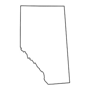 May include: A black and white line drawing of a map outline. The shape features a straight top edge, a straight right side, a straight left side, and a jagged, irregular bottom-left border that transitions into a smooth, curved bottom edge.