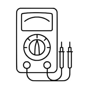 Multimeter SVG PNG, Electrician Clipart, Cricut Cut File (Instant Download)