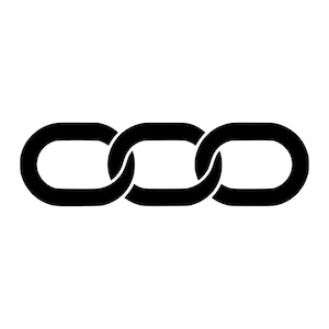 Cadena SVG PNG, archivo de corte de silueta de eslabones de cadena (descarga digital)