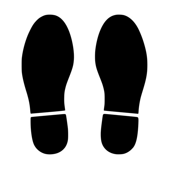 Shoe Prints SVG, Footprints Silhouette Clipart (Instant Download)
