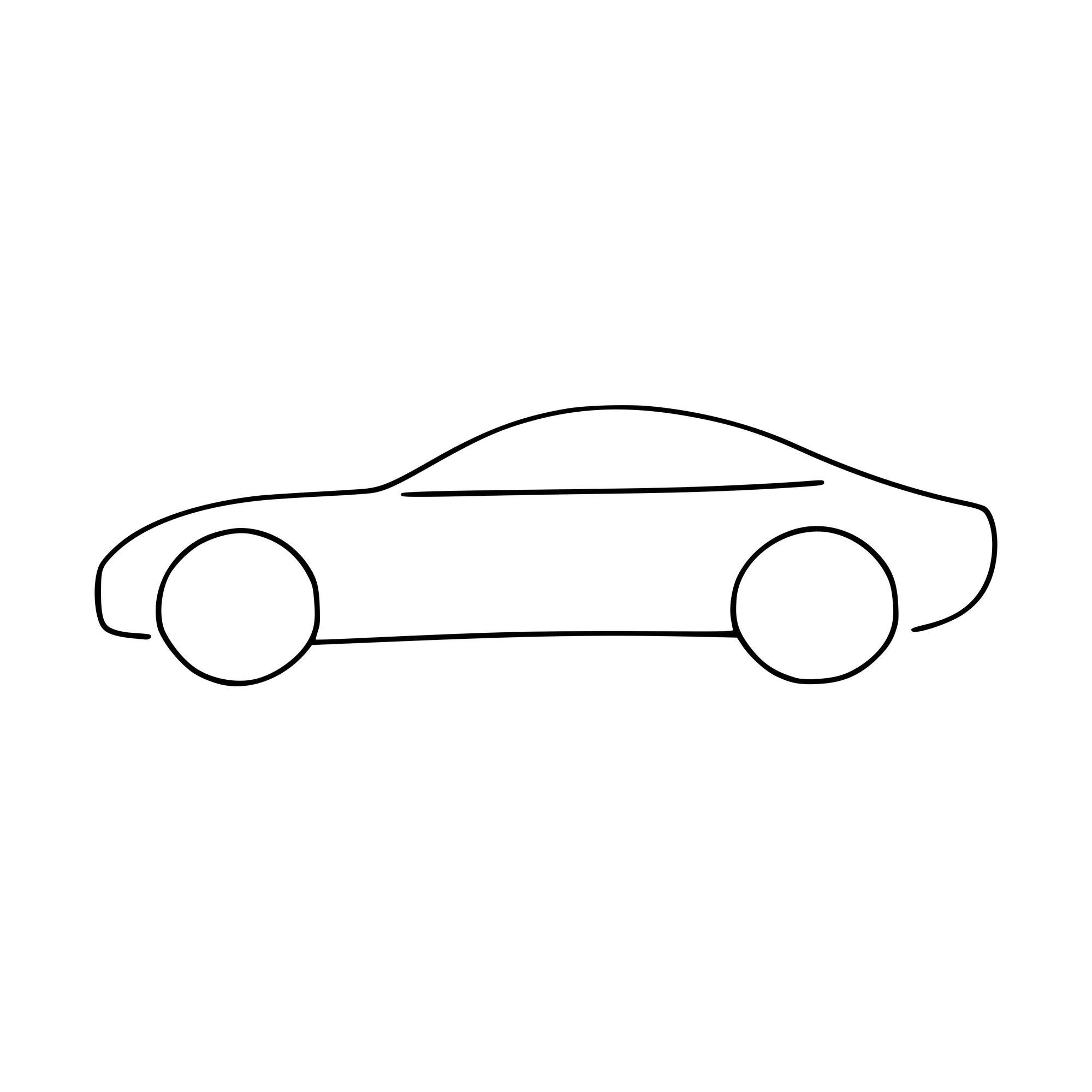 Abstract Car SVG PNG, Minimalist Silhouette Clipart (Instant Download)