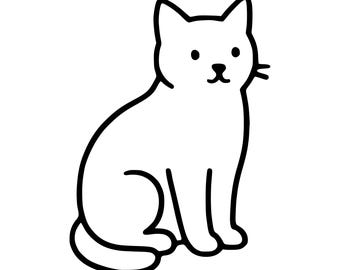 Cat SVG PNG, Kitty Clipart, Cricut Cut File (Instant Download)
