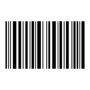 Peut inclure: Un code-barres UPC-A standard composé d'une série de barres verticales noires d'épaisseurs variables sur un fond blanc uni. Le motif comprend des groupes distincts de lignes qui représentent des données numériques pour l'identification.