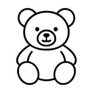 Nallebjörn SVG PNG Clipart, Baby Silhouette Cut-fil (Direkt Nedladdning)