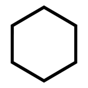 Hexagonram Svg Png, Geometrisk Formkontur (Digital Nedladdning)