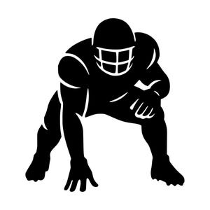 Defensiv linjemanställning SVG PNG, fotbollsspelare Clipart, Cricut Cut-fil (direkt nedladdning)