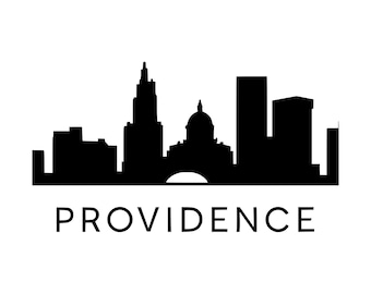 Providence Skyline SVG, Rhode Island Silhouette Clipart (Instant Download)