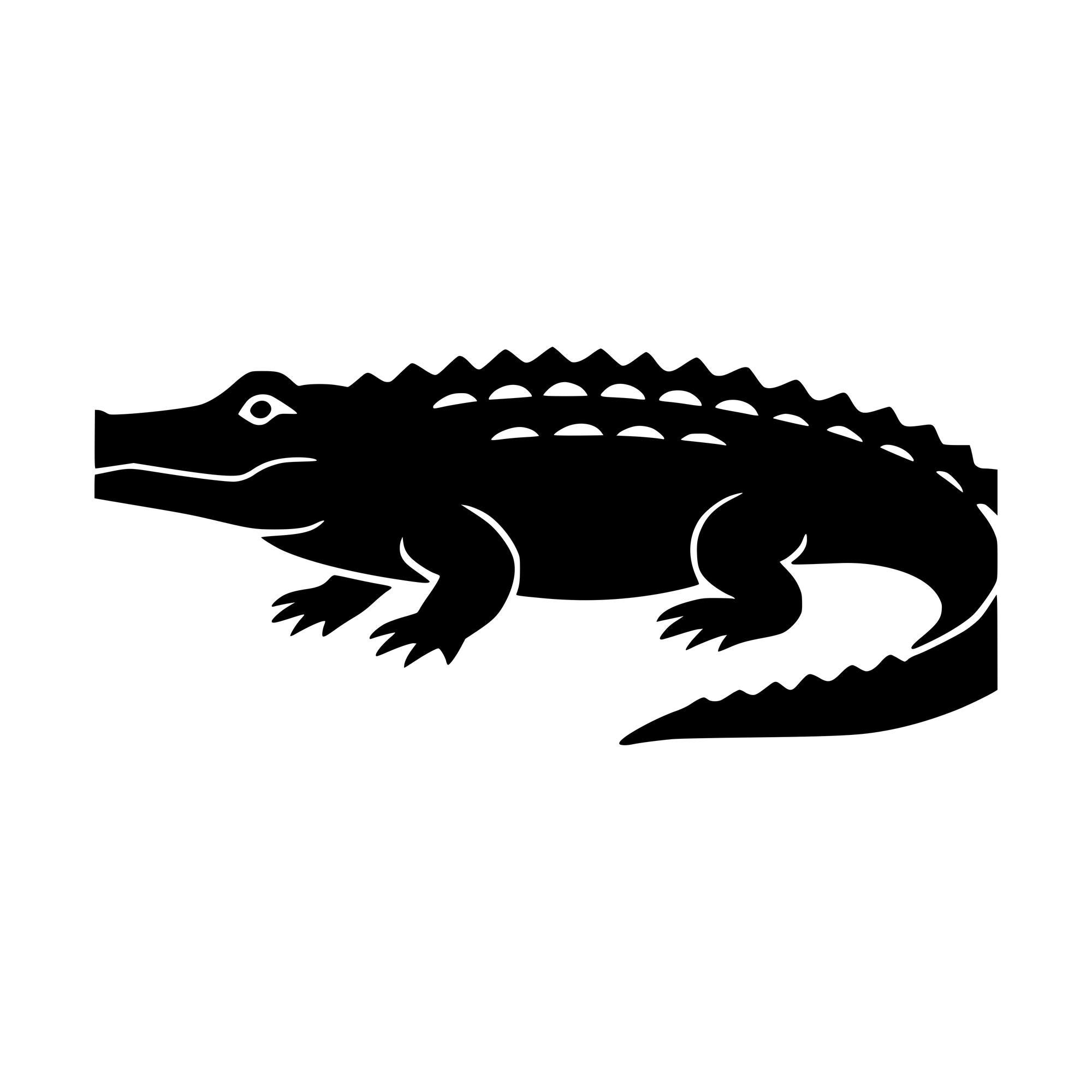 Alligator SVG PNG, Silhouette Clipart, Cut File (Instant Download)