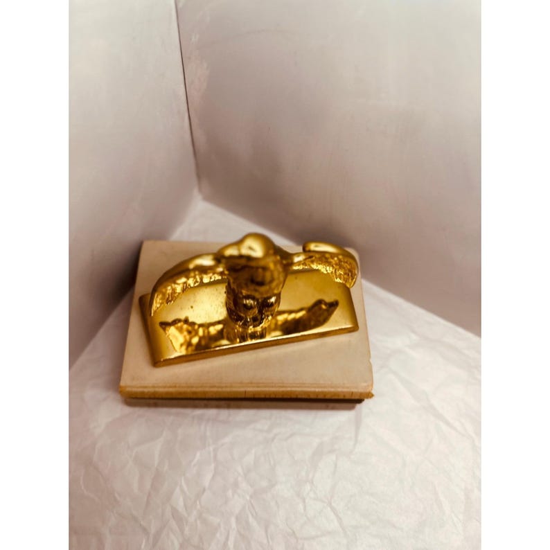 Vintage Virginia Metalcrafters Brass Eagle, Heavy Brass Bookend, Classic American Brass Decor, Eagle Doorstop image 3