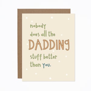 You're The Best at Dadding Father's Day Card - Best Dad card - Stepdad card - Grandfather card - Stepfather - From Kids - Funny Father's Day