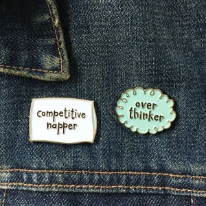 Competitive Napper Enamel Pin Nap Pin Sleep Pillow Dad Father's Day pin Grandfather pin Father Naps Snoring image 2