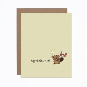 Carte de joyeux anniversaire l canadienne - carte d'anniversaire drôle - carte Hoser - castor - Canada