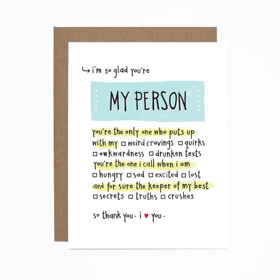 You’re My Person Card You’re My Person Card