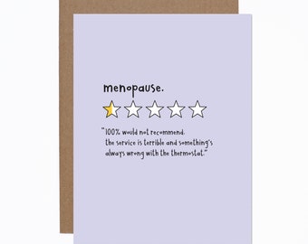 Funny Menopause Review Card: Perimenopause Encouragement