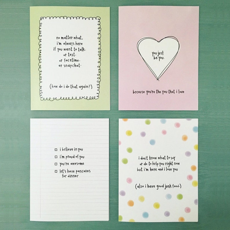 I/'m proud of you card Let/'s Talk Cards for Teens You/'re Awesome Funny Parenting Card Pancakes Encouragement card