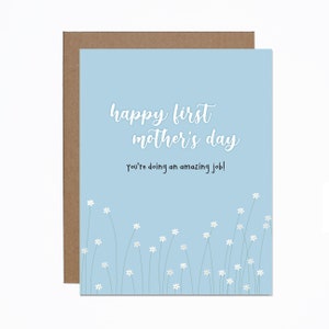 Première carte de fête des mères - carte pour maman - carte de fête des mères - cadeau pour une nouvelle maman - nouveau bébé