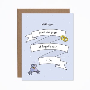 Wedding card - Happily Ever After Card - Anniversary card - Engagement card - Moving in together