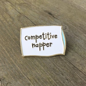 Competitive Napper Enamel Pin Nap Pin Sleep Pillow Dad Father's Day pin Grandfather pin Father Naps Snoring image 4