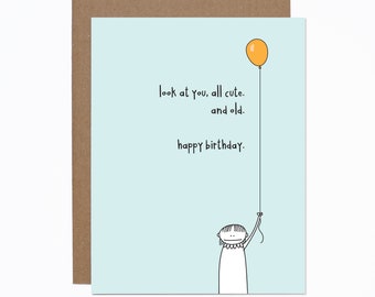 Happy Birthday To One of My Fave Humans Birthday Card - Funny Birthday card
