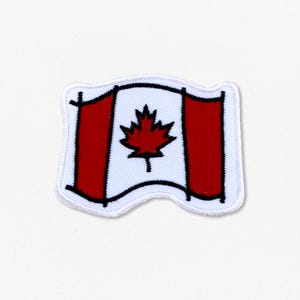 Canada Flag iron on patch emblem embroidered sew on patch appliqué Canadian maple leaf transfer press on  for backpack jacket travel trips