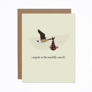 Jolie carte canadienne pour nouveau-né - Félicitations pour la nouvelle petite carte Canuck - Nouveau-né - Adoption - Grossesse - Carte de baby shower