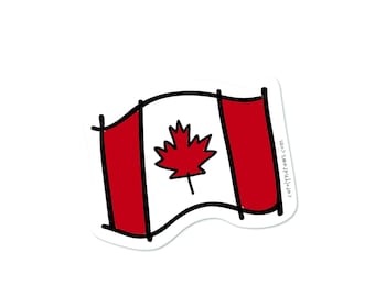 Canada Flag Vinyl Sticker - Laptop Sticker - Decal - Water Bottle Sticker - Travel Sticker - Canadian