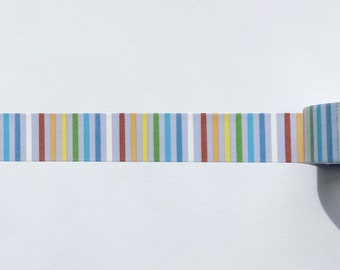 Rainbow Stripe Washi Tape: Hand Lettered Scrapbooking Tape