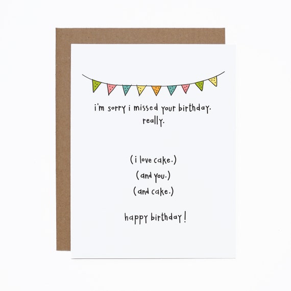 I forgot Again Owl Apology Card Mother/'s Day Card Friendship Card Anniversary Card Belated Birthday Card