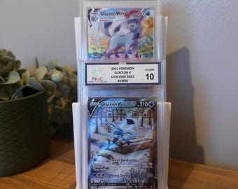 Graded Card Display Stand Holds 2 PSA, ACE or BGS slabs