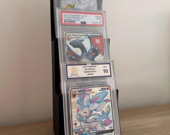 Graded Card Display Stand Holds 3 PSA, ACE or BGS slabs