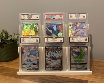 Graded Card Display Stand Holds 6 PSA, ACE or BGS slabs